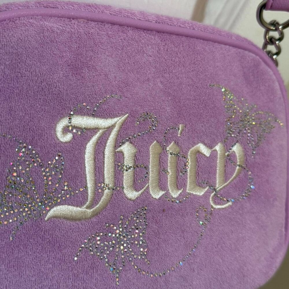 NWT Juicy Couture Violet Terry - Wingin’ It Camera Butterfly Bag - Picture 3 of 7